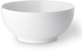 White Fluted Plain 7 Serving Bowl