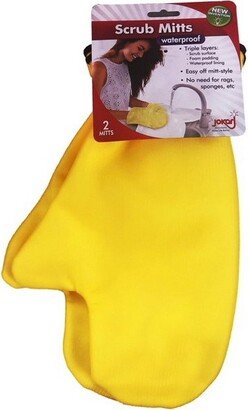 Oversized Textured Waterproof Dish Washing Scrub Mitts For Easy On or Off