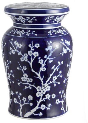 Cherry Blossom Ceramic Garden Stool-AA