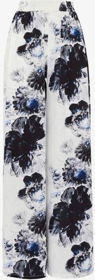 Women's Chiaroscuro Pyjama Trousers In Whiteblackelectric Blue