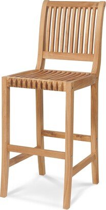 Curated Maison Clement Teak Outdoor Bar Chair