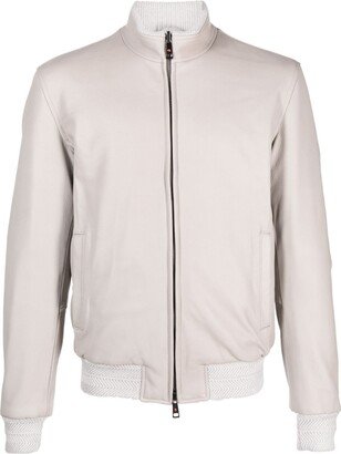 Cloud` Reversible Leather Jacket