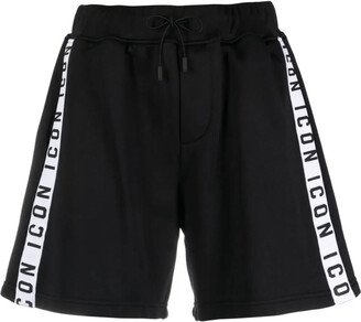 Icon-stripe drawstring shorts