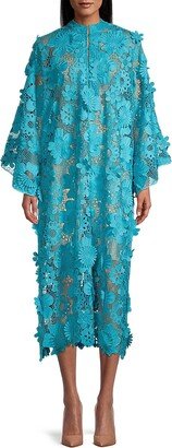 '60s Floral Lace Caftan