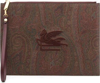 Busta Paisley Logo Ricamo 30x22