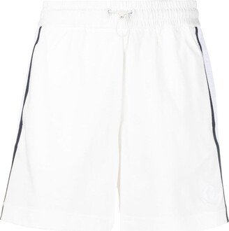 Stripe-Detail Cotton Short Shorts