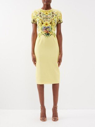 Naomi Floral-print Crepe Midi Dress