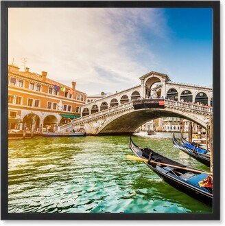 Photo Tiles: Italian Gondola Ride Photo Tile, Black, Framed, 8X8, Multicolor