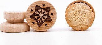 No. 062 Wooden Stamp Deeply Engraved Snowflake, Merry Christmas, Christmas Gift, Toys, Stamp, Baking Gift, Tree