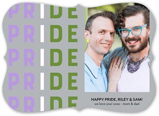 Greeting Cards: Genderqueer Flag Pride Month Greeting Card, Grey, 5X7, Matte, Signature Smooth Cardstock, Bracket