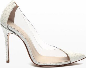 Cendi See-Through Vinyl High-Heel Pumps