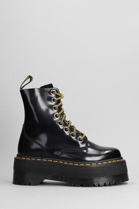 Jadon Max Combat Boots In Black Leather