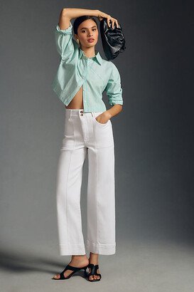 The Skipper Seamed High-Rise Cropped Wide-Leg Jeans