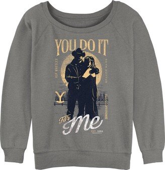 Women's Y Yellowstone Do It for Me Junior's Raglan Pullover with Coverstitch