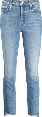 The Mid Rise Dazzler Ankle Step Fray Jean