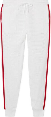 Grosgrain-trimmed mesh track pants