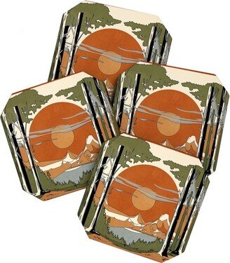 Nadja Wild Abstract Landscape 2 Coaster Set