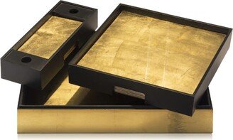 Posh Trading Company Gold Leaf Matbox (Set Of 8)