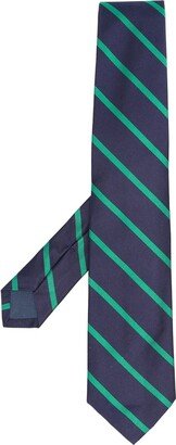 Diagonal Stripe Silk Tie