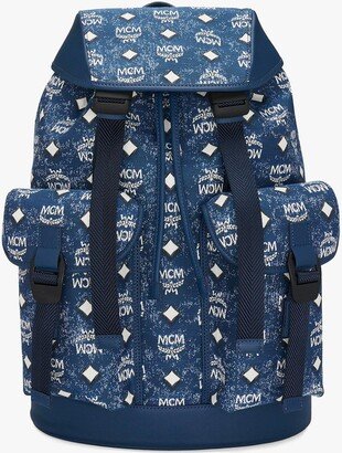 Brandenburg Backpack in Vintage Denim Jacquard