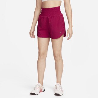 Women's One Dri-FIT Ultra High-Waisted 3 Brief-Lined Shorts in Red-AA