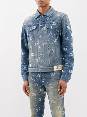 Interlocking G Crystal-embellished Denim Jacket