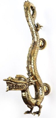 Large Dragon Foo Body Old Style Door Pull Handles 16