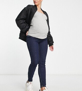 New Look Maternity overbump skinny jeans in indigo