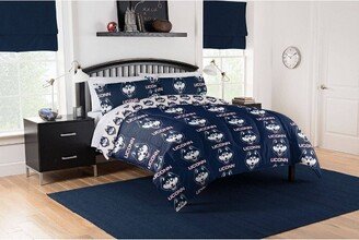 UConn Huskies Rotary Bed Set - Queen