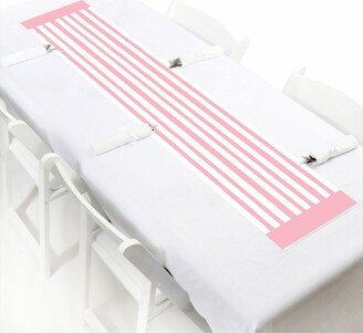 Big Dot Of Happiness Pink Stripes - Petite Simple Party Paper Table Runner - 12 x 60 inches