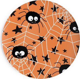 Salad Plates: Cute Hand-Drawn Spider Halloween - Orange Salad Plate, Orange