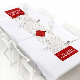 Big Dot Of Happiness Red & Gold Friendsmas - Petite Friends Christmas Paper Table Runner - 12 x 60 in