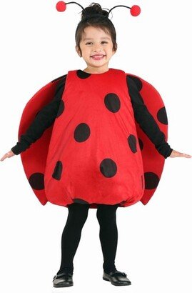 HalloweenCostumes.com 4T Girl Toddler Itty Bitty Ladybug Costume for Girls, Black/Red