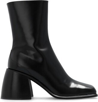 Ella Square-Toe Ankle Boots