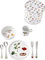 Degrenne Paris Eveil Gourmand Child's 7-Piece Dinnerware and Cutlery Gift Set