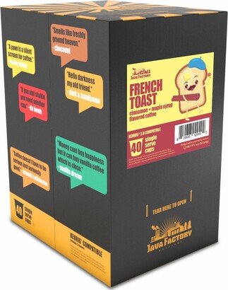 Java Factory French Toast Flavored Coffee for Keurig K Cup Brewers, 80 Count