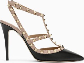 Rockstud slingback black/powder