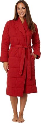 Sevan Quilted Duvet Robe with Pockets (Holiday Red) Women's Robe