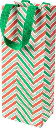 Tote Bottle CandyCane Chrevron Red/Green