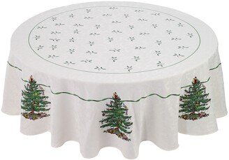 Christmas Tree Ivory 70 Round Tablecloth