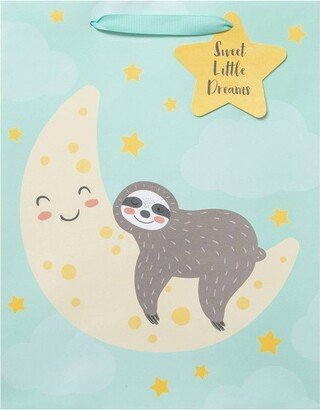Medium Sleeping Sloth on Moon Baby Shower Gift Bag - Spritz™