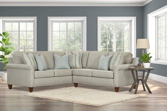 Coja Plats Plush Upholstered Grey Sectional