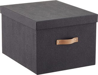 Bigso Woodgrain Letter/Legal File Box Black