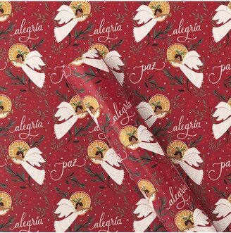 50 sq ft 'Paz y Alegria' Angels Christmas Gift Wrap Red - Wondershop™