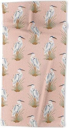 CoastL Studio Crane Peach Beach Towel