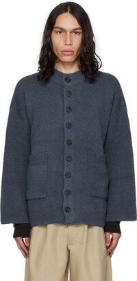 Birrot Blue Round Cardigan