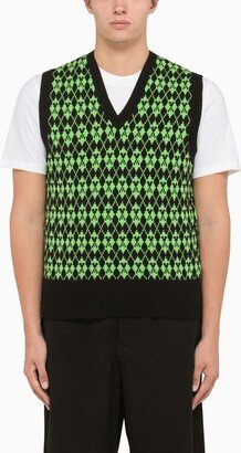 Black and Ami De Coeur embroidered vest