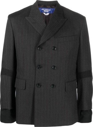 Double-Breasted Wool Blazer-BE