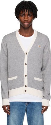 Gray Baby Fox Patch Cardigan-AA