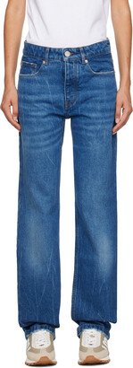 Blue Straight-Leg Jeans-AC